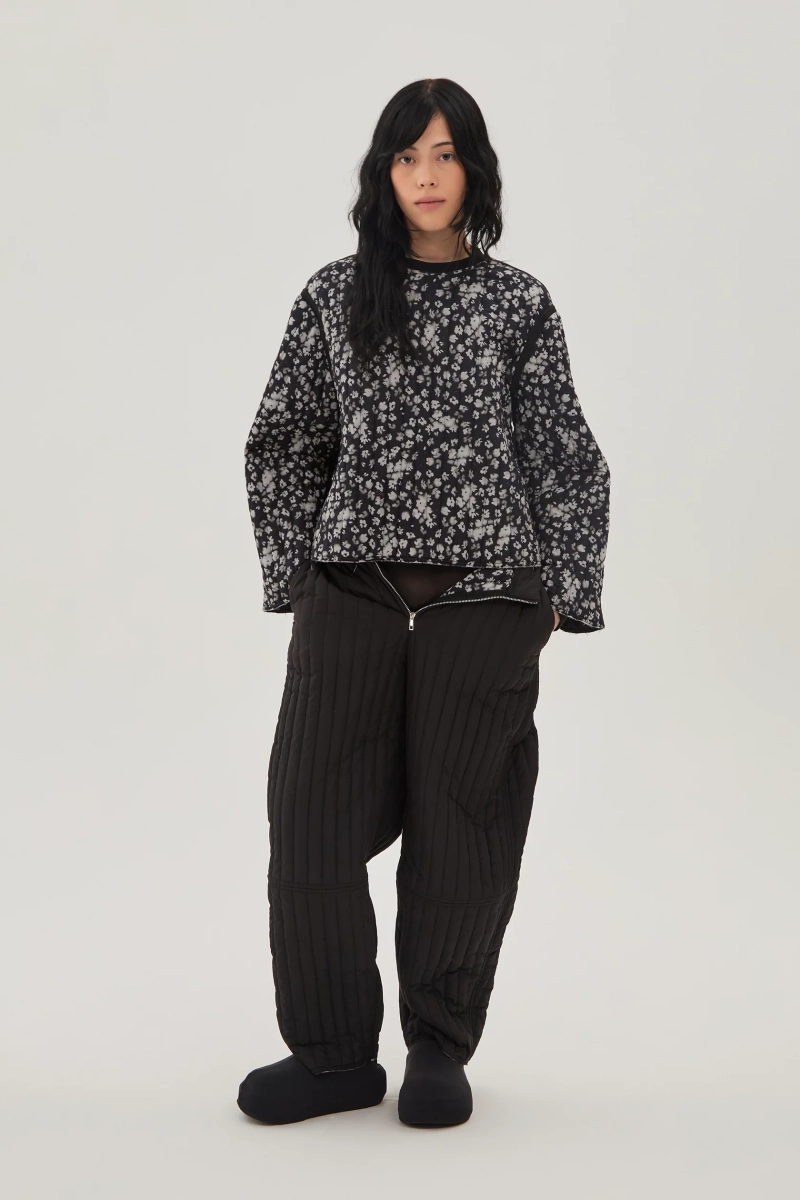 Утепленный свитшот UNKE, цвет: Черный, 2601SS0012P_BL/FL купить онлайн