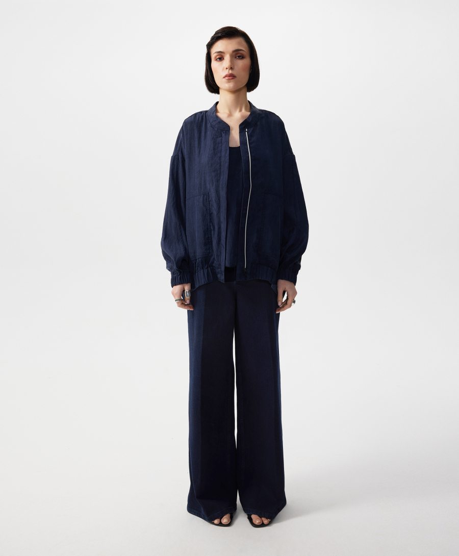 Бомбер оверсайз GLVR, цвет: Черный, 126G23GAC2003 купить онлайн