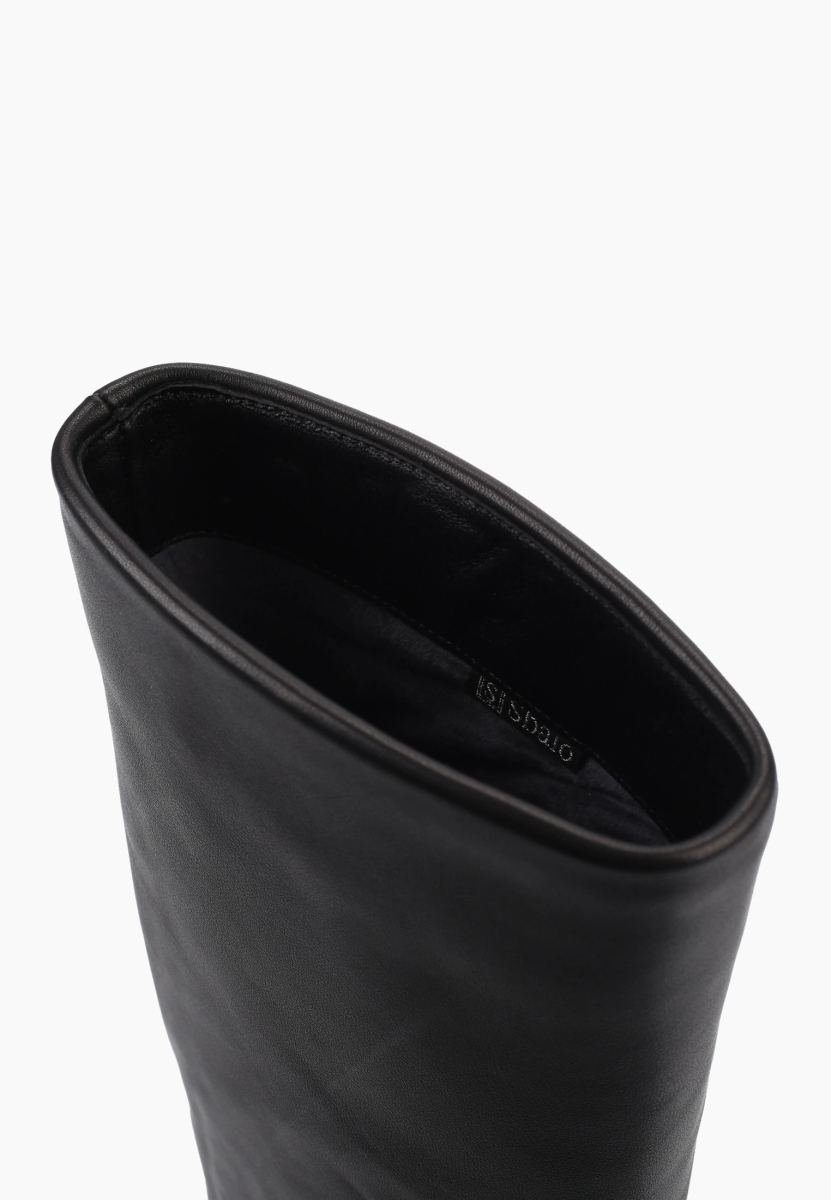 Сапоги на каблуке из натуральной кожи SBALO, цвет: Черный SHT82 купить онлайн