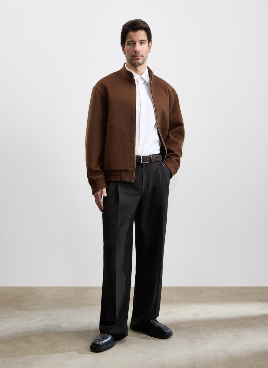 Широкие брюки из костюмной ткани ALL WE NEED, цвет: коричневый,  купить онлайн