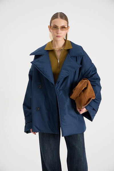 Тренч утепленный MIA AIM, цвет: синий, MIA532 купить онлайн