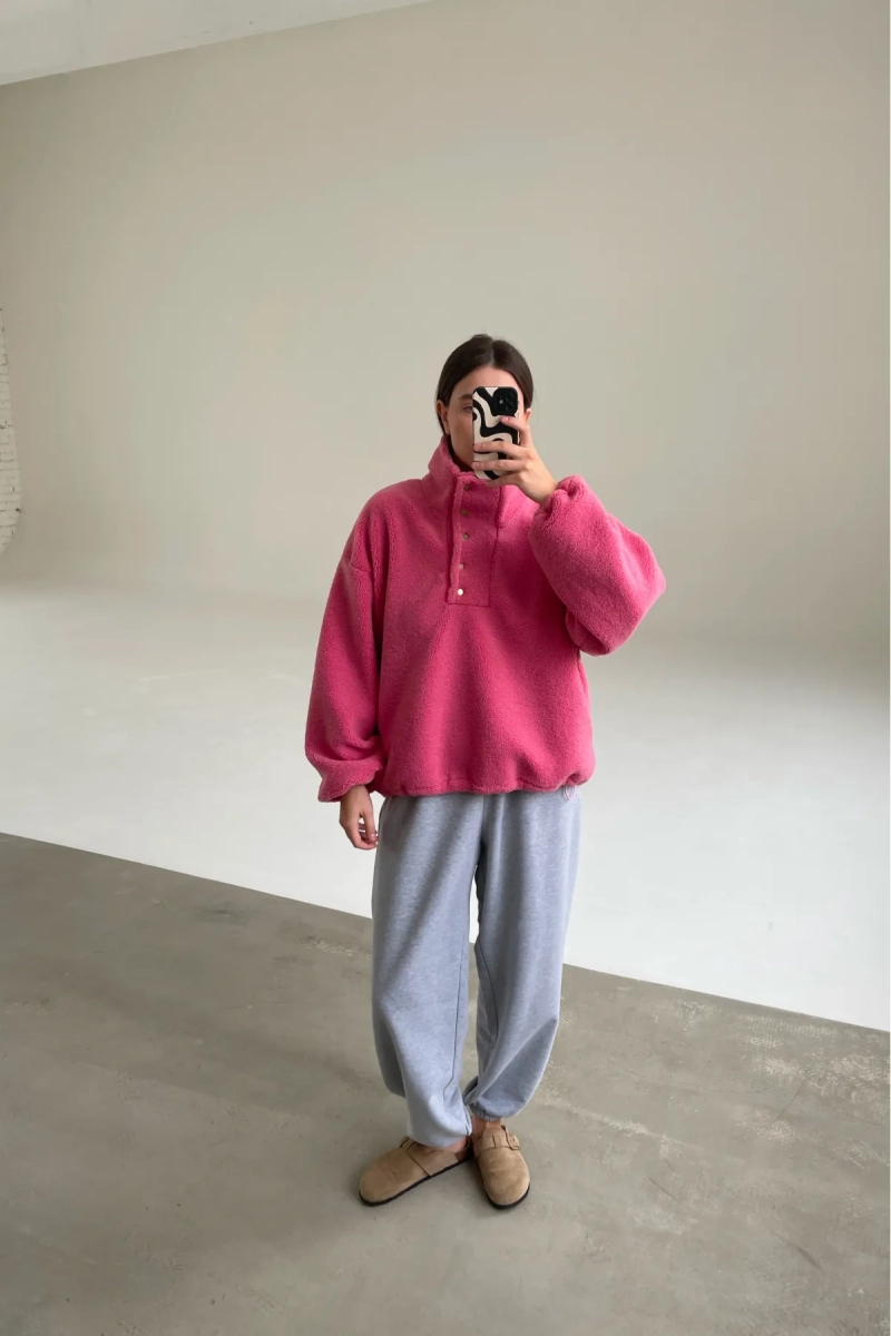 Анорак плюшевый Erist store, цвет: розовый, НФ-00003301 купить онлайн