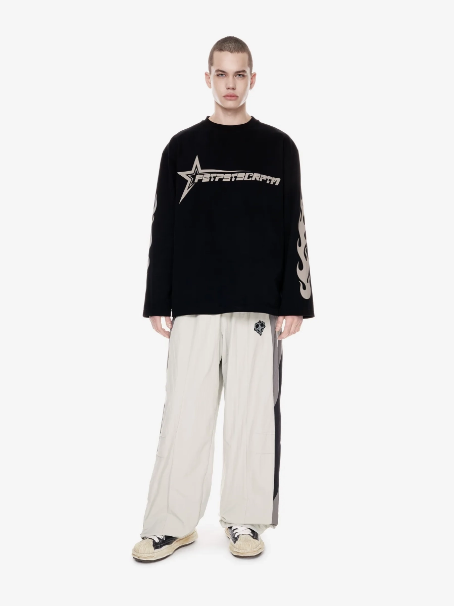 Лонгслив с потертым принтом p.p.s., цвет: Черный, 1124.000.00.01.001 купить онлайн