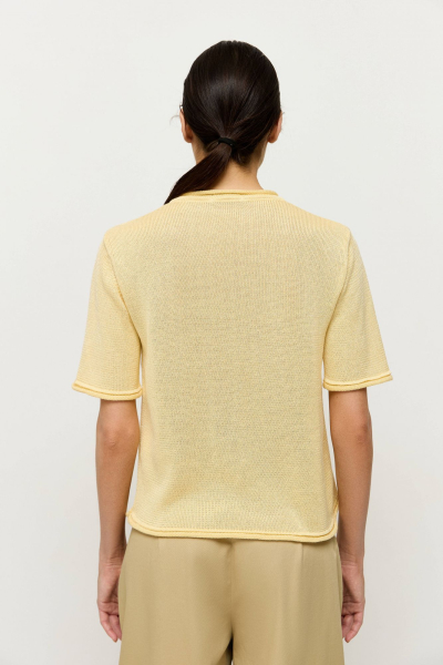 Джемпер-футболка из вискозы с хлопком AROUND, цвет: Желтый,  купить онлайн