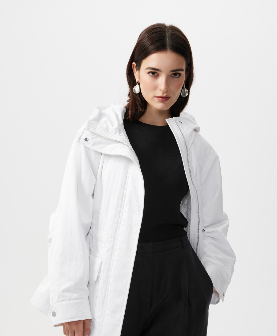 Куртка демисезонная из влагостойкой плащевки GLVR, цвет: белый, 126G21GAC4115 купить онлайн