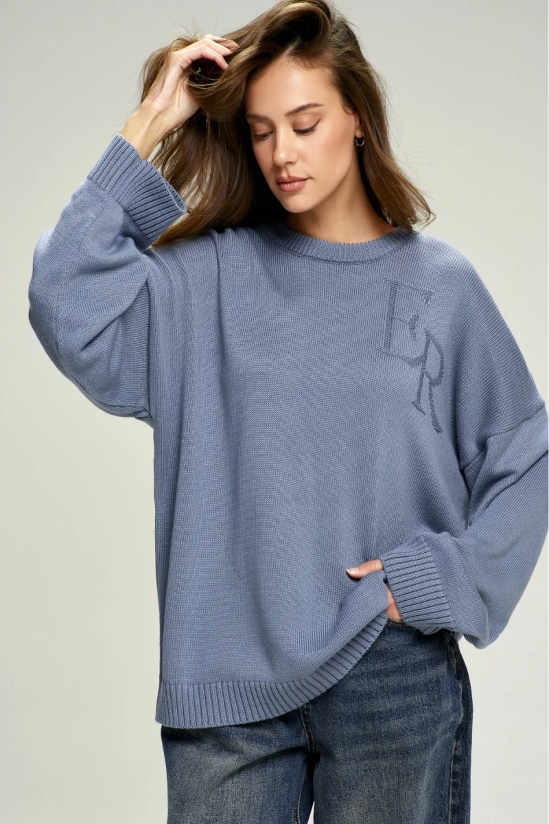 Джемпер Cotton ER Indigo Erist store, цвет: светло-синий, НФ-00002554 купить онлайн Джемпер Cotton ER Indigo Erist store, цвет: светло-синий, НФ-00002554 купить онлайн