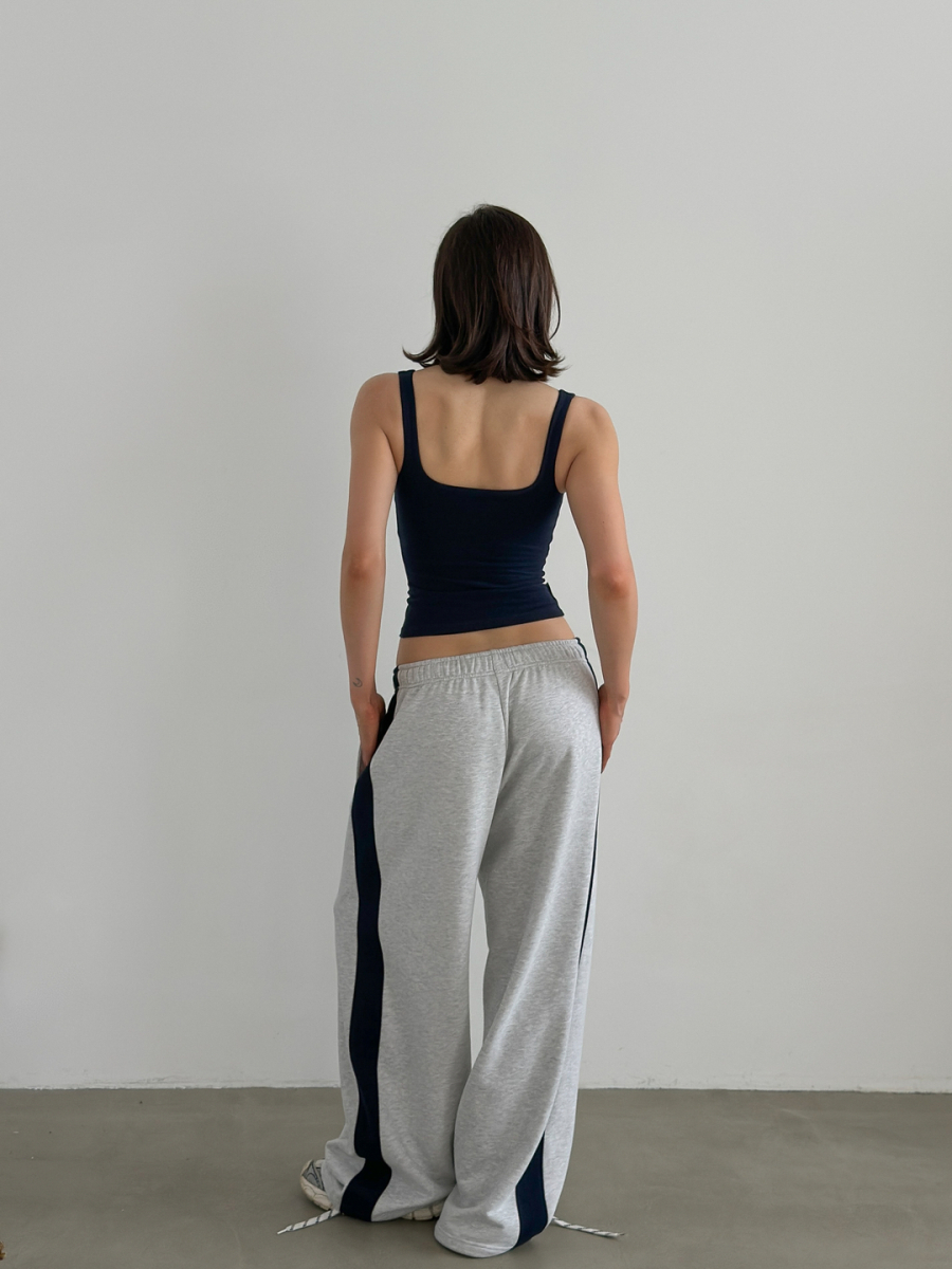 Широкие брюки MIARTLAND, цвет: меланж-синий, НФ-00000874 купить онлайн