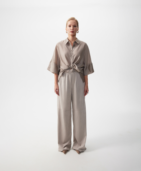 Блузка с коротким рукавом оверсайз GLVR, цвет: серый, 126G22GAC2230 купить онлайн