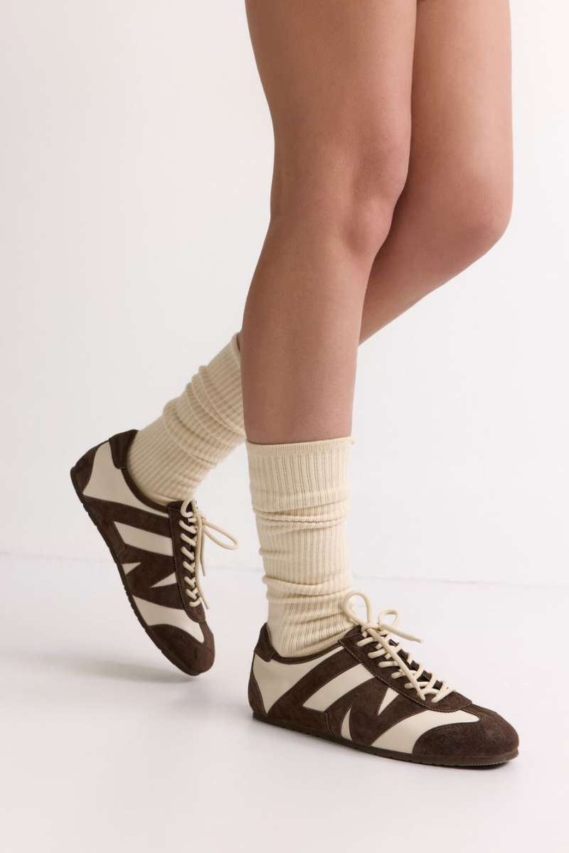 Кроссовки из натуральной кожи и замши Lera Nena, цвет: коричневый LN.501.18956.701 купить онлайн