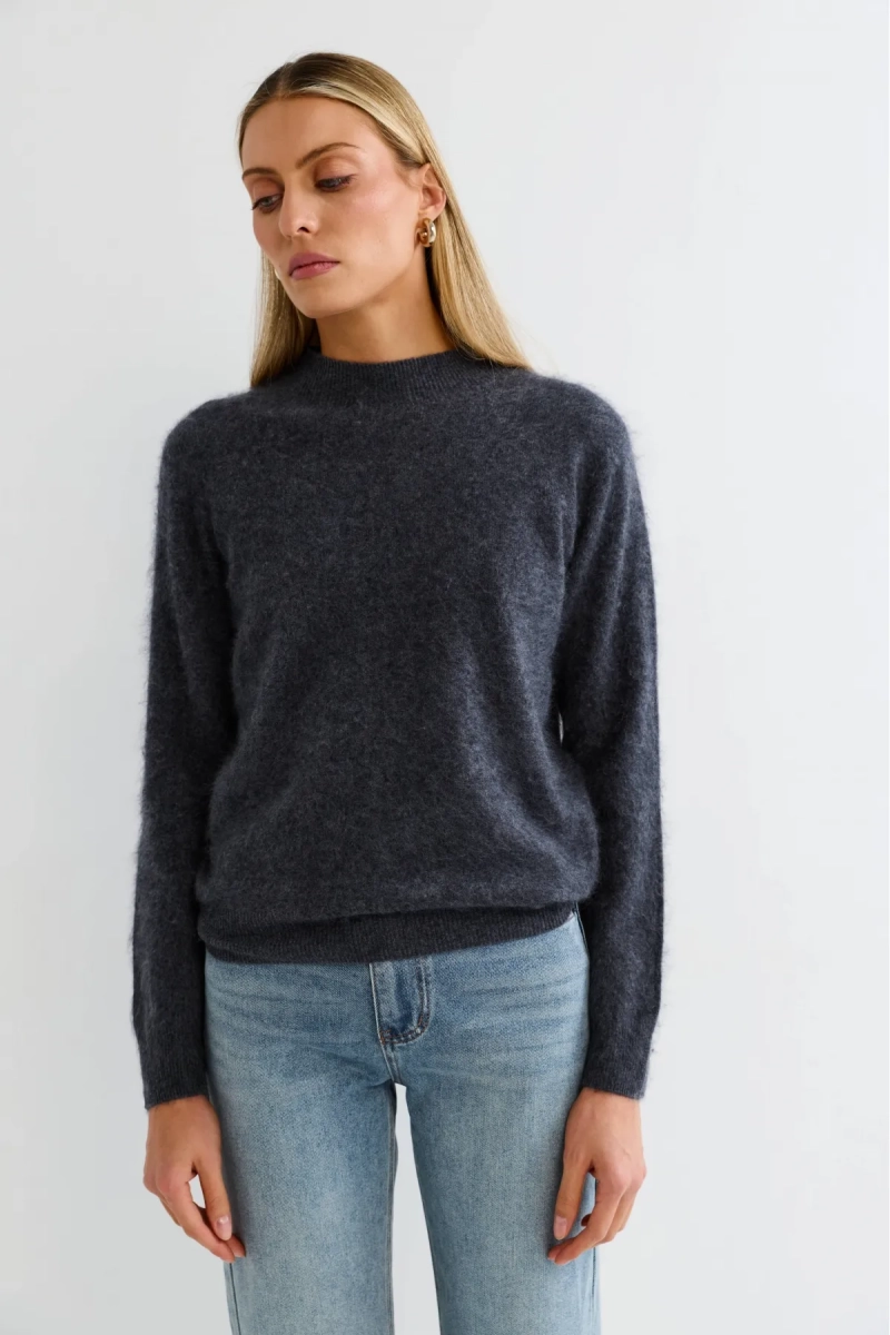 Джемпер из альпаки и кашемира Erist store, цвет: серый, НФ-00003208 купить онлайн