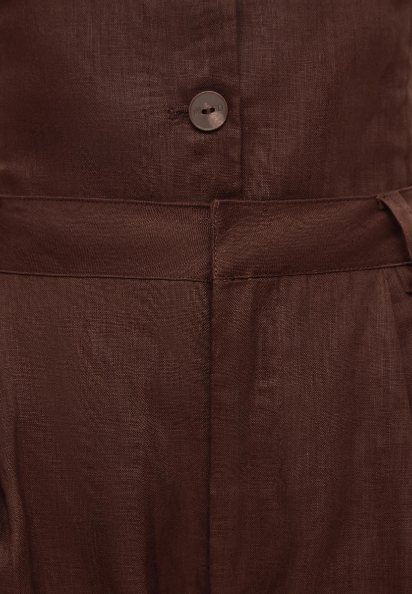 Женские шорты льняные MUTED, цвет: коричневый, 905310.WSHT0014_Brown купить онлайн