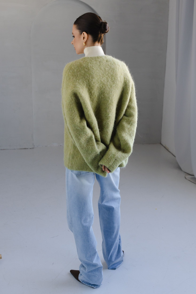 Кардиган альпака VLVT, цвет: зеленый, 00-00005307 купить онлайн