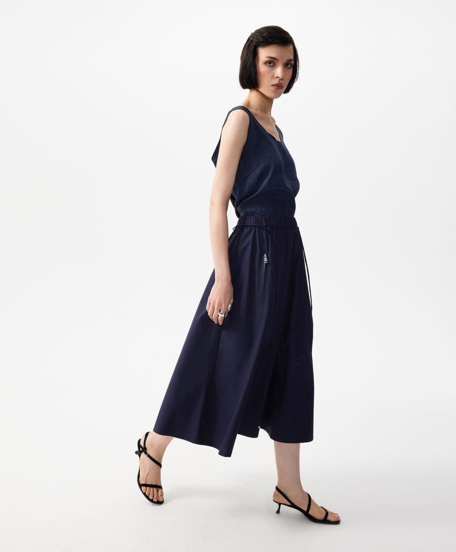 Юбка миди с поясом на резинке GLVR, цвет: Черный, 126G23GAC6107 купить онлайн