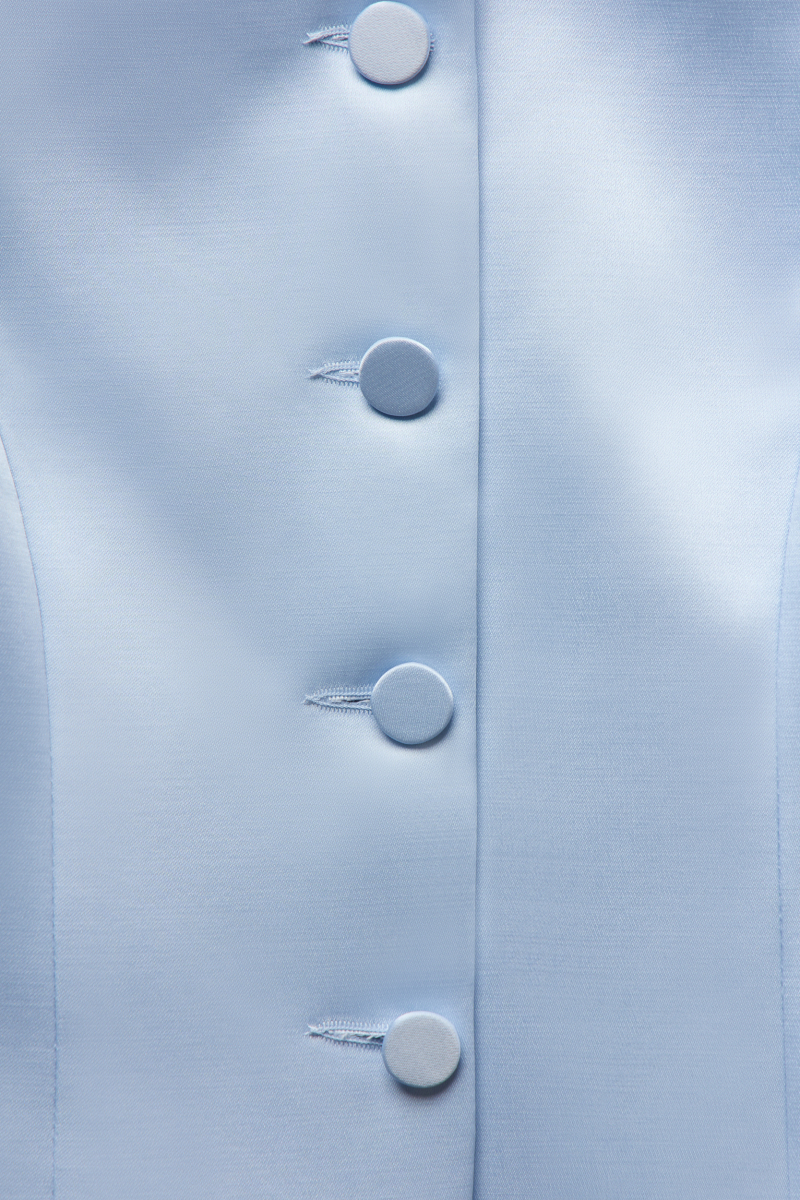 Жакет с объемными рукавами из сатина REFERT, цвет: голубой, 04-3860/4-2511 купить онлайн