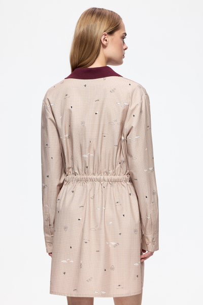 Платье-рубашка с принтом DREAMS BY ALENA AKHMADULLINA, цвет: бежевый, 126102070204418/219000 купить онлайн