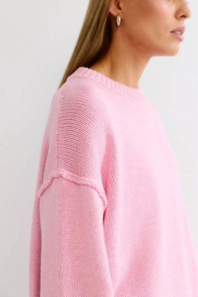 Джемпер с наружными швами Барби Erist store, цвет: розовый, НФ-00003240 купить онлайн