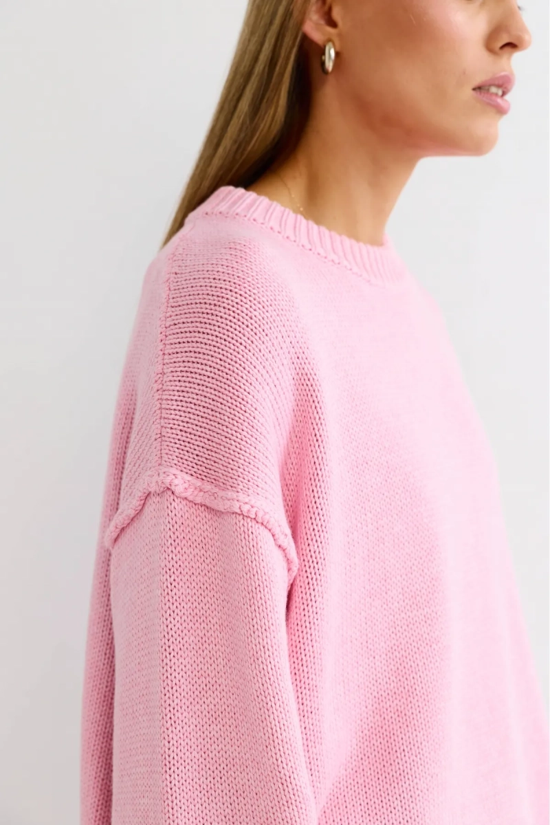 Джемпер с наружными швами Барби Erist store, цвет: розовый, НФ-00003240 купить онлайн