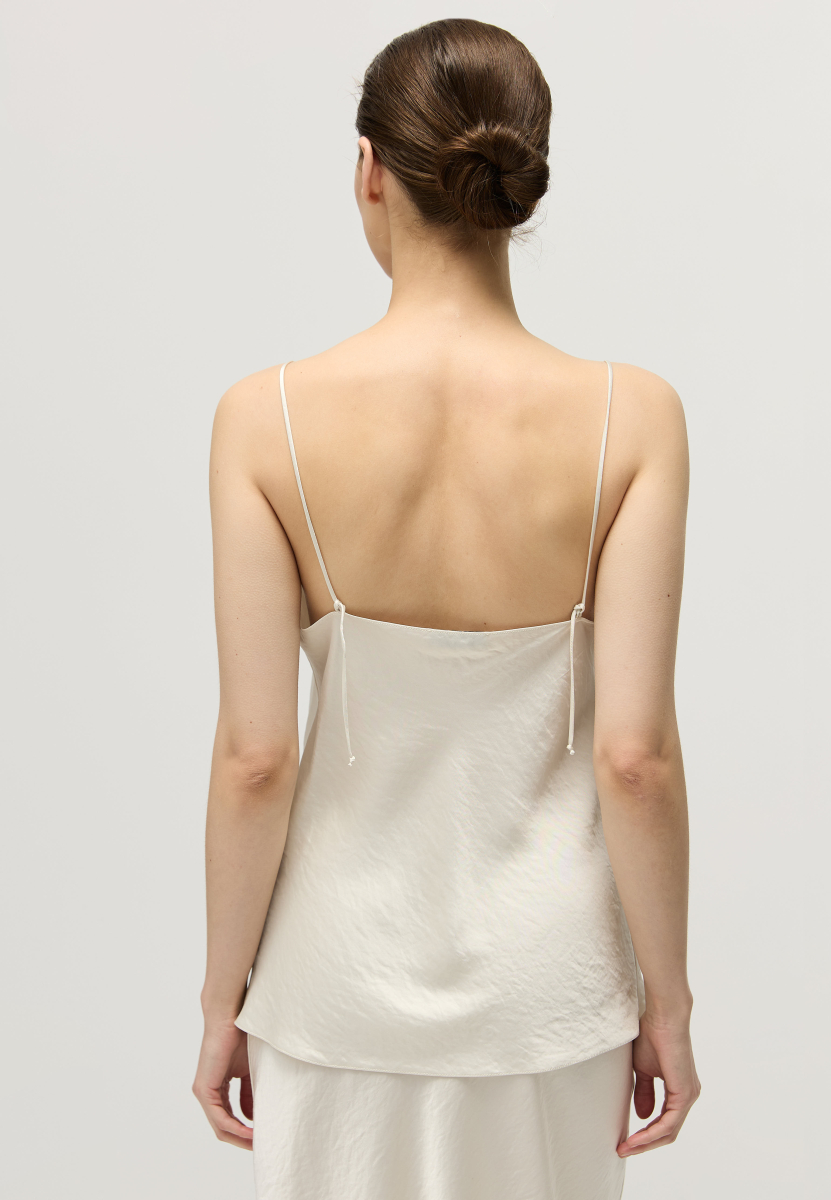 Топ на тонких бретелях AROUND, цвет: жемчужный, 269_62VPE02 купить онлайн