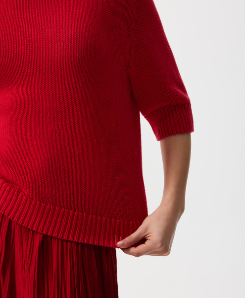 Джемпер полуприлегающего силуэта GLVR, цвет: красный, 126G25GAC3113 купить онлайн