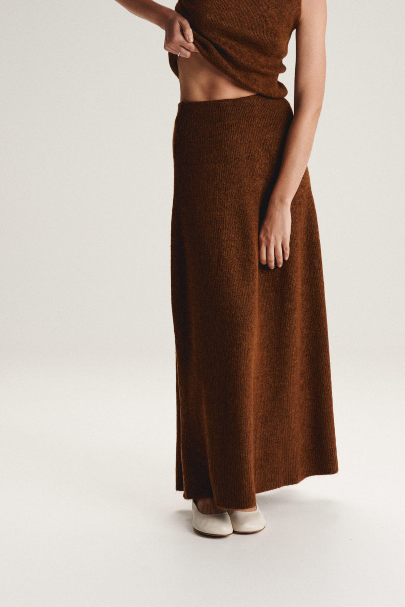 Костюм топ с юбкой SAGAS, цвет: коричневый, 4100105 купить онлайн