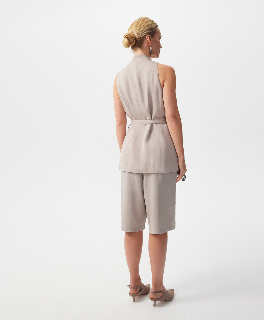 Текстильный жилет с запахом GLVR, цвет: серый, 126G22GAC4706 купить онлайн