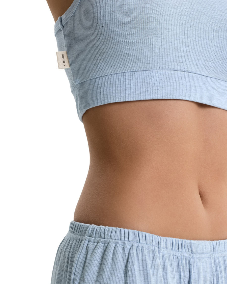 Майка укороченная Suborbia, цвет: голубой, 006698 купить онлайн