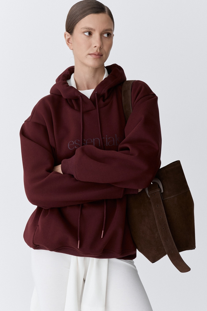 Худи утепленный Ricoco, цвет: Бордовый, 7027/3 купить онлайн