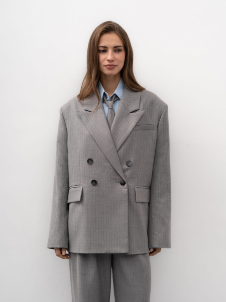 Пиджак двубортный oversize Пиджак двубортный oversize