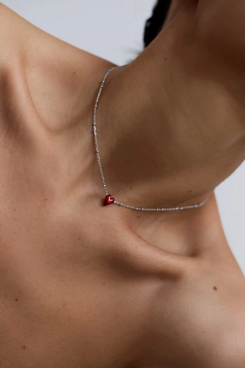 Серебряное колье на цепочке «Валентина полюбила» SBLESKOM, цвет: Серебряный, 122237 купить онлайн