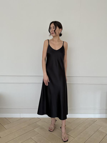 Платье-комбинация НИ ИМЕНИ, НИ ПОХОЖИХ, цвет: Черный, 00-00000074 купить онлайн