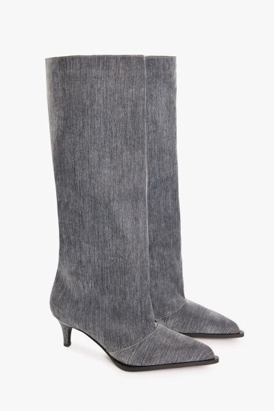 Сапоги из денима Lera Nena, цвет: серый LNU.402.18694.800 купить онлайн