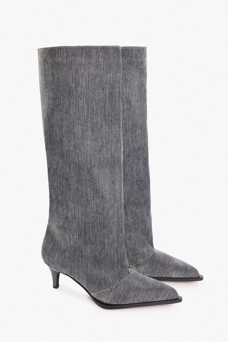 Сапоги из денима Lera Nena, цвет: серый LNU.402.18694.800 купить онлайн