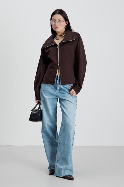 Джемпер на молнии MIA AIM, цвет: темный шоколад, MIA739 купить онлайн