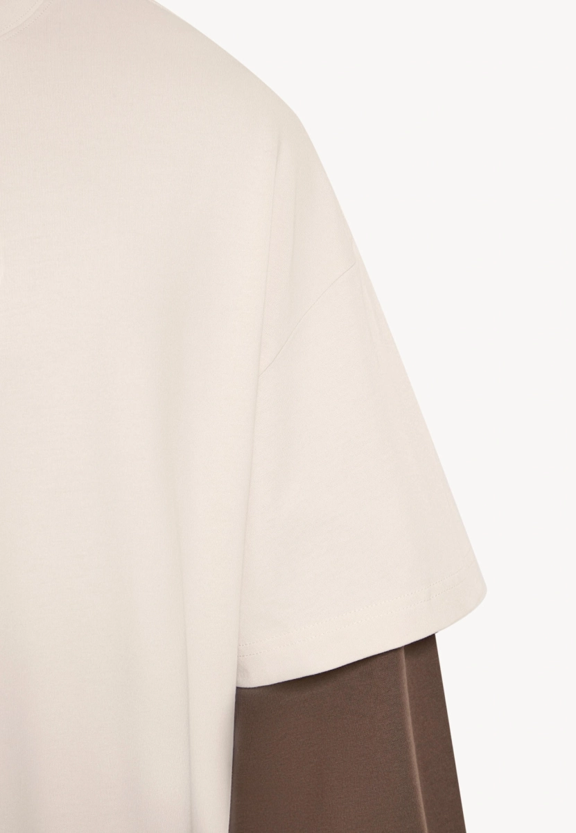 Мужской лонгслив с двойными рукавами MUTED, цвет: коричневый, 904463.MLSL0017_Brown купить онлайн