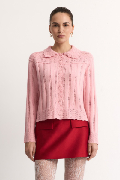 Кардиган с отложным воротником