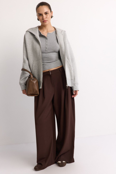 Худи из неопрена на молнии TOPTOP, цвет: серый, TT.054.15833.822 купить онлайн