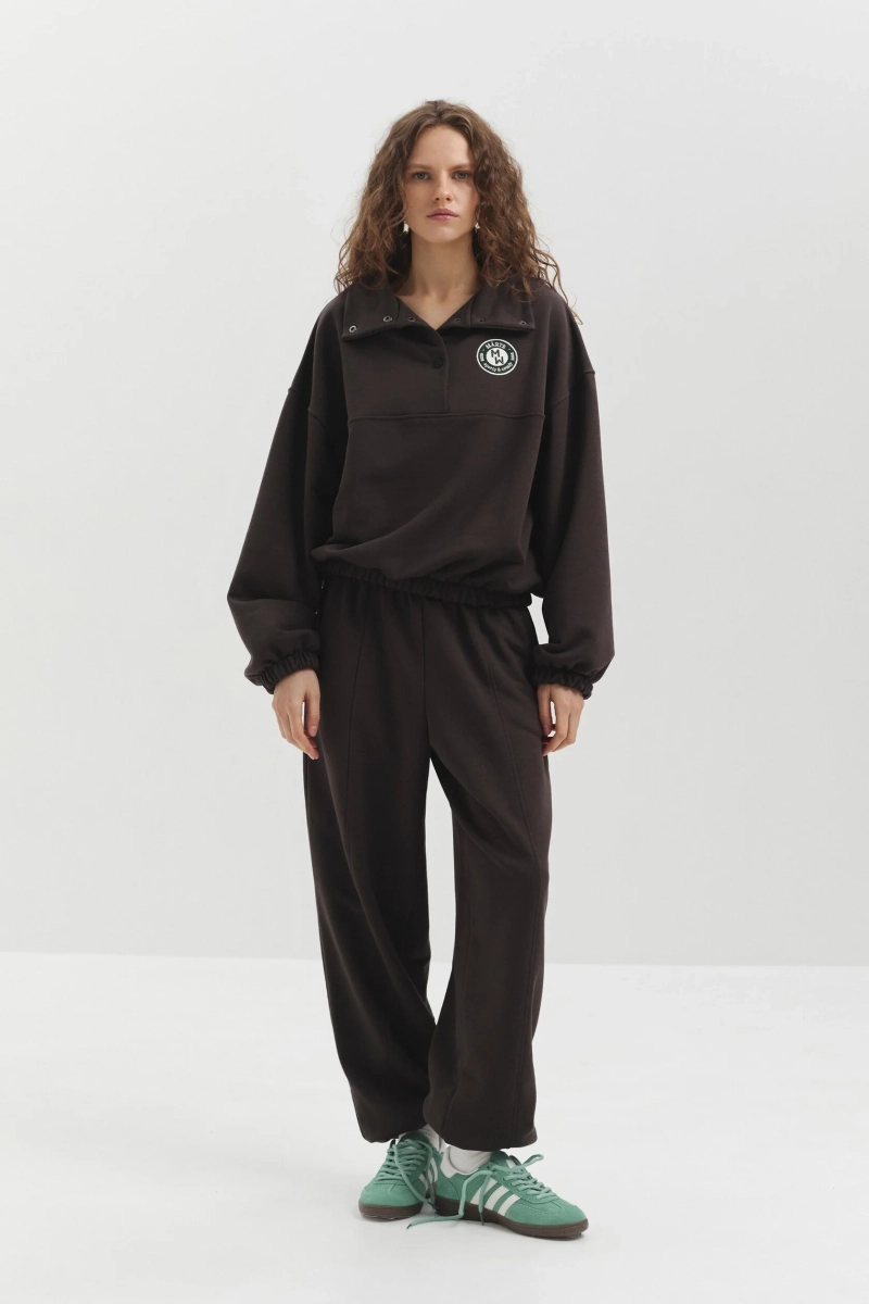 Свитшот из футера marte, цвет: коричневый,  купить онлайн