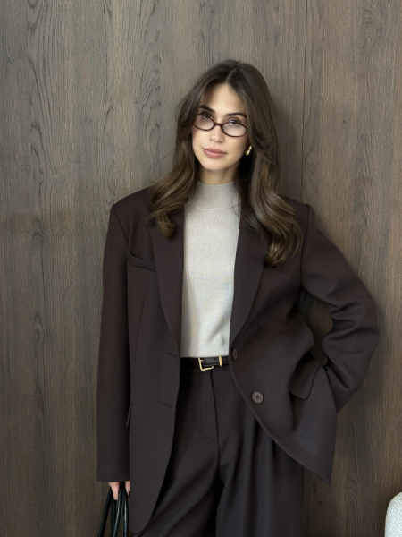 Жакет из вискозы однобортный