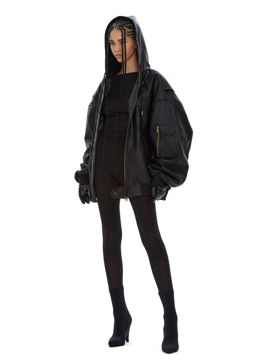 Бомбер с капюшоном OUT OF REACH, цвет: Черный, BMBROOROHBK купить онлайн