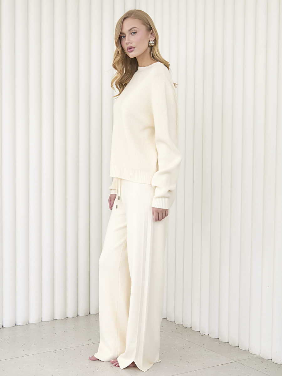 Костюм джемпер с брюками I.B.W., цвет: молочный, KJ109 купить онлайн Костюм джемпер с брюками I.B.W., цвет: молочный, KJ109 купить онлайн