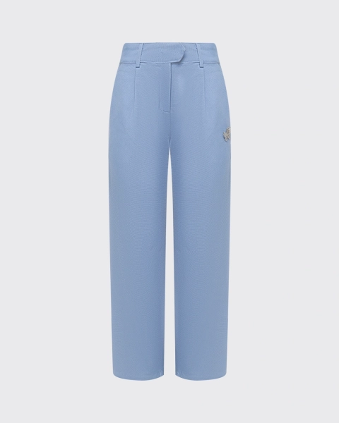 Брюки женские прямые из канваса ASIA ST 71, цвет: синий, Ast71.pants-canvas-ss-w-blue купить онлайн