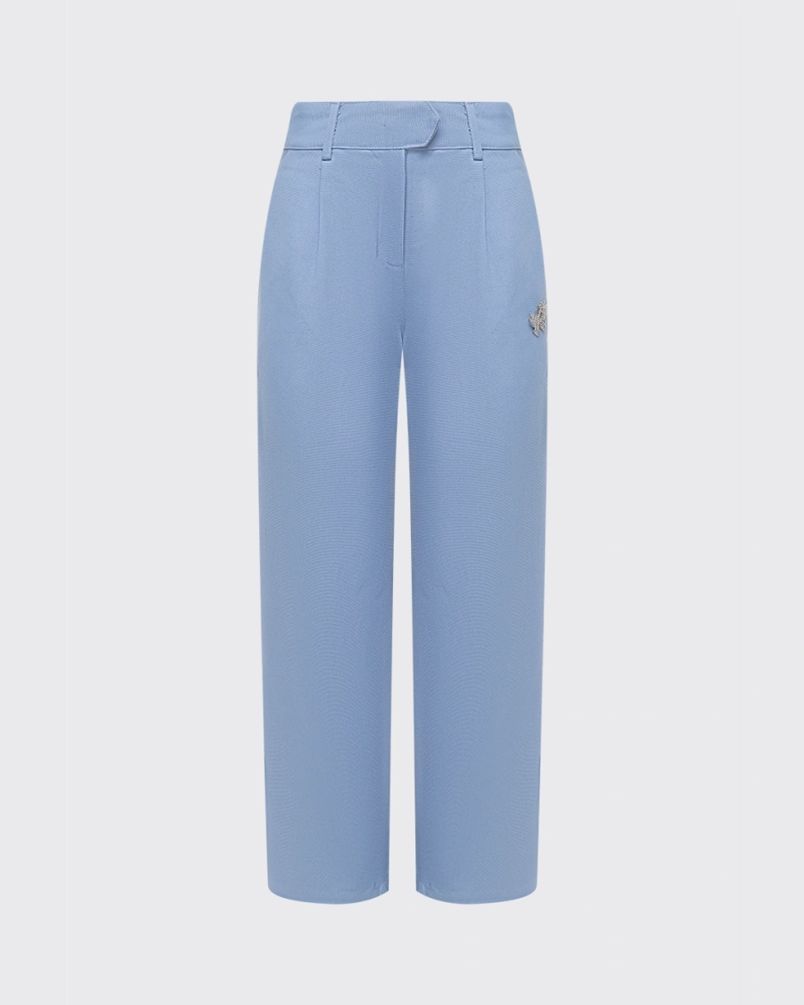 Брюки женские прямые из канваса ASIA ST 71, цвет: синий, Ast71.pants-canvas-ss-w-blue купить онлайн