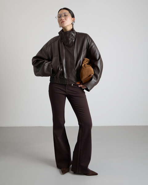 Бомбер из экокожи MIA AIM, цвет: коричневый, MIA747 купить онлайн