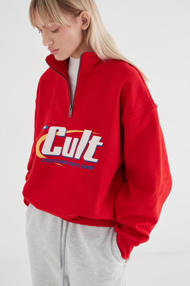 Анорак с принтом CULTBASE, цвет: красный,  купить онлайн