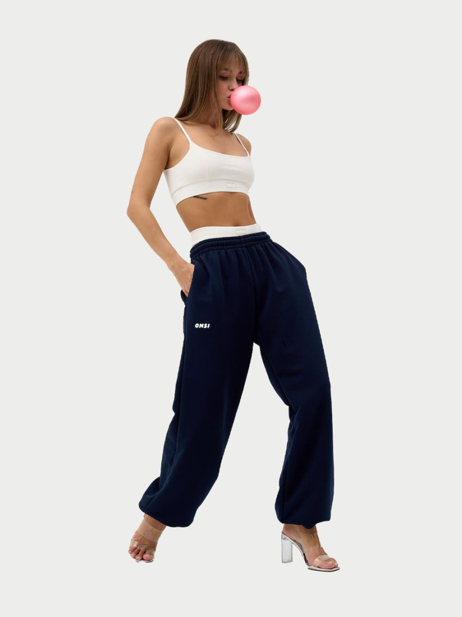 Брюки с застёжкой ONSI, цвет: темно-голубой,  купить онлайн