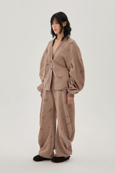 Кардиган свободный UNKE, цвет: бежевый, 2601J009C_P купить онлайн