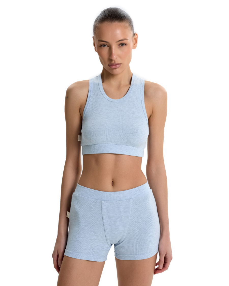 Майка укороченная Suborbia, цвет: голубой, 006698 купить онлайн