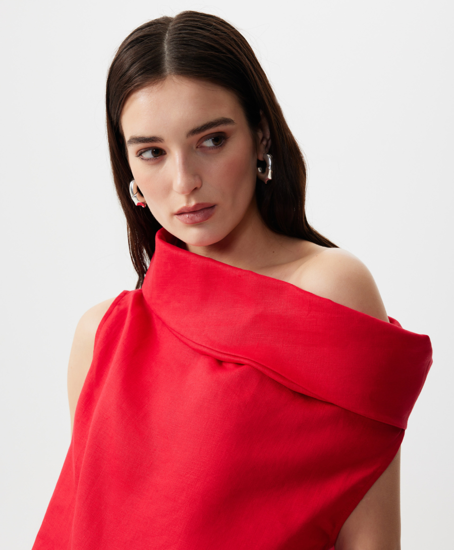 Топ льняной GLVR, цвет: красный, 126G25GAC2212 купить онлайн