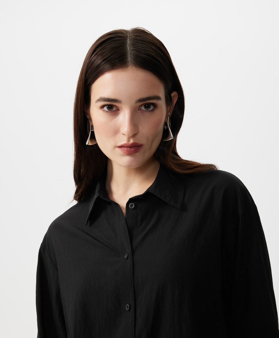 Блузка прямой свободной формы GLVR, цвет: Черный, 126G21GAC2225 купить онлайн