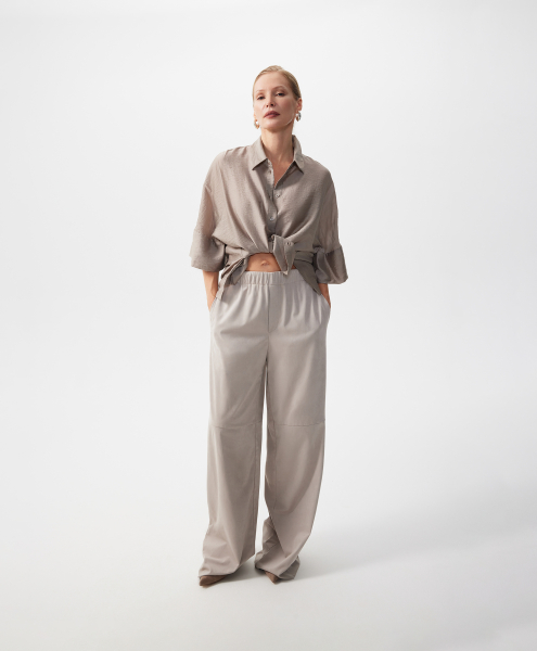 Блузка с коротким рукавом оверсайз GLVR, цвет: серый, 126G22GAC2230 купить онлайн